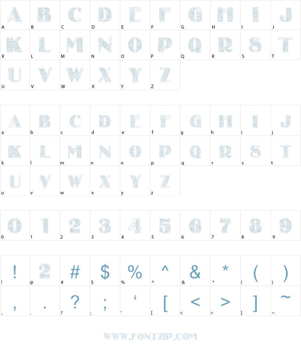 StripesCaps Font Character