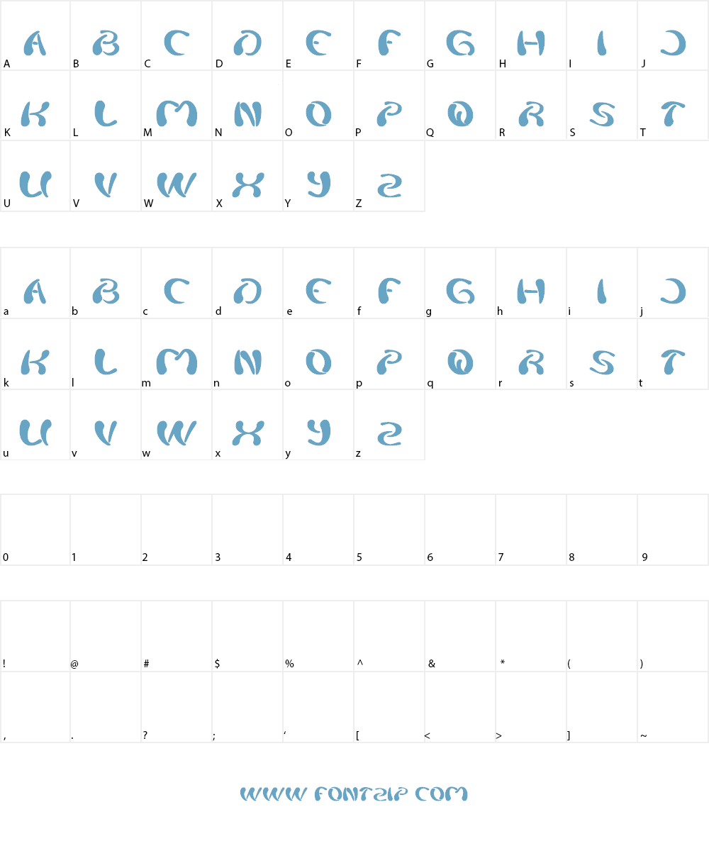 splashing Font Character