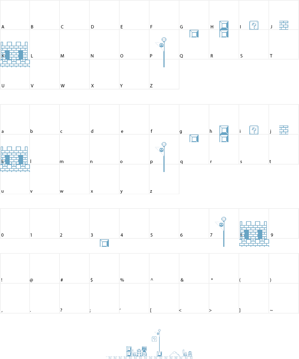 Mushroom Kingdom NBP Font Character