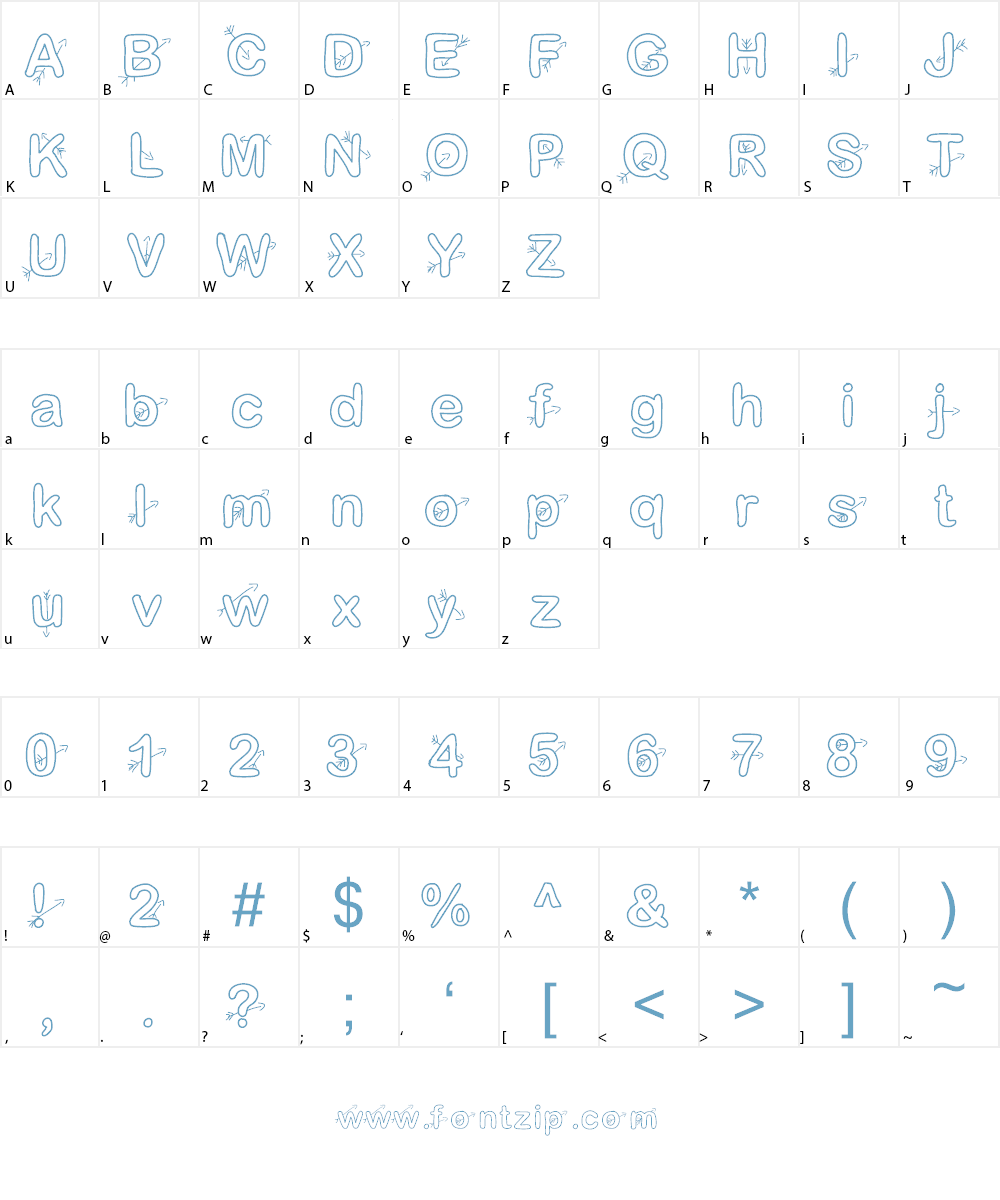 Cupidon Font Character