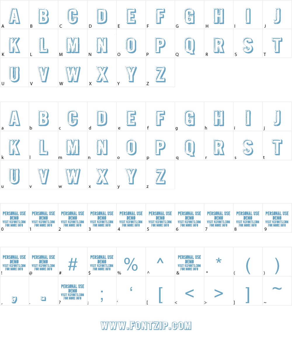 Intaglio DEMO Font Character