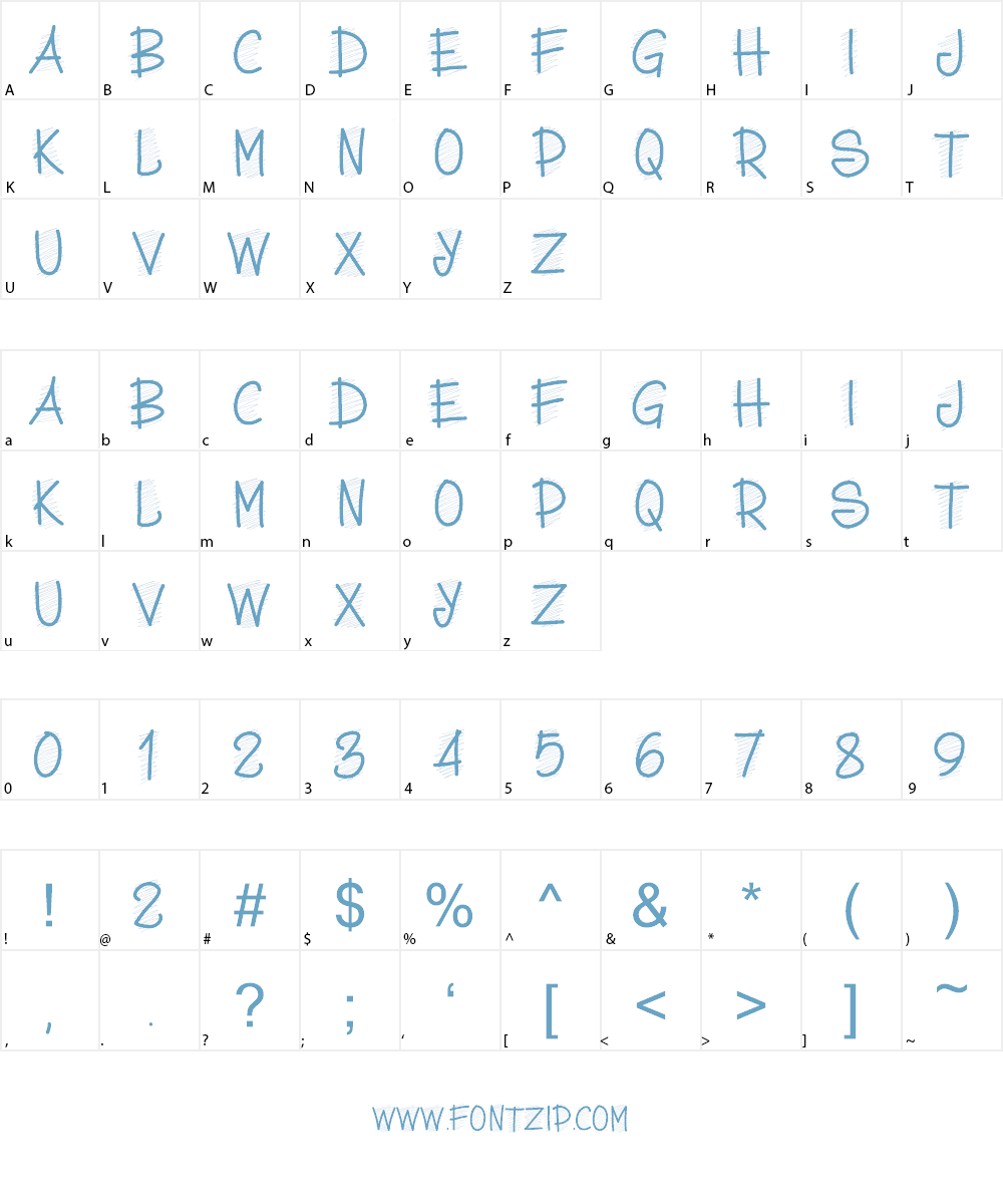 PWScritch Font Character