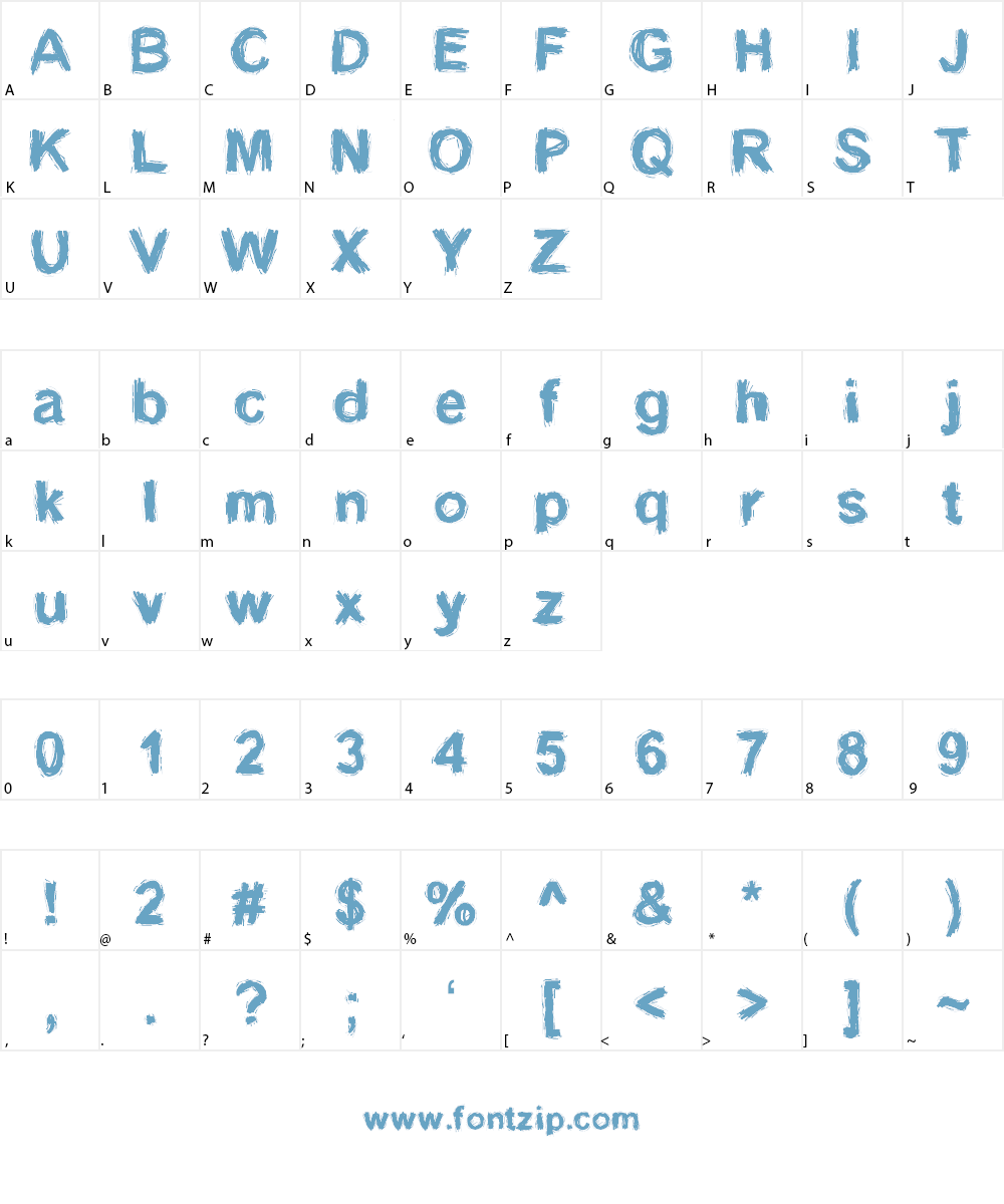 SplinterWood Font Character