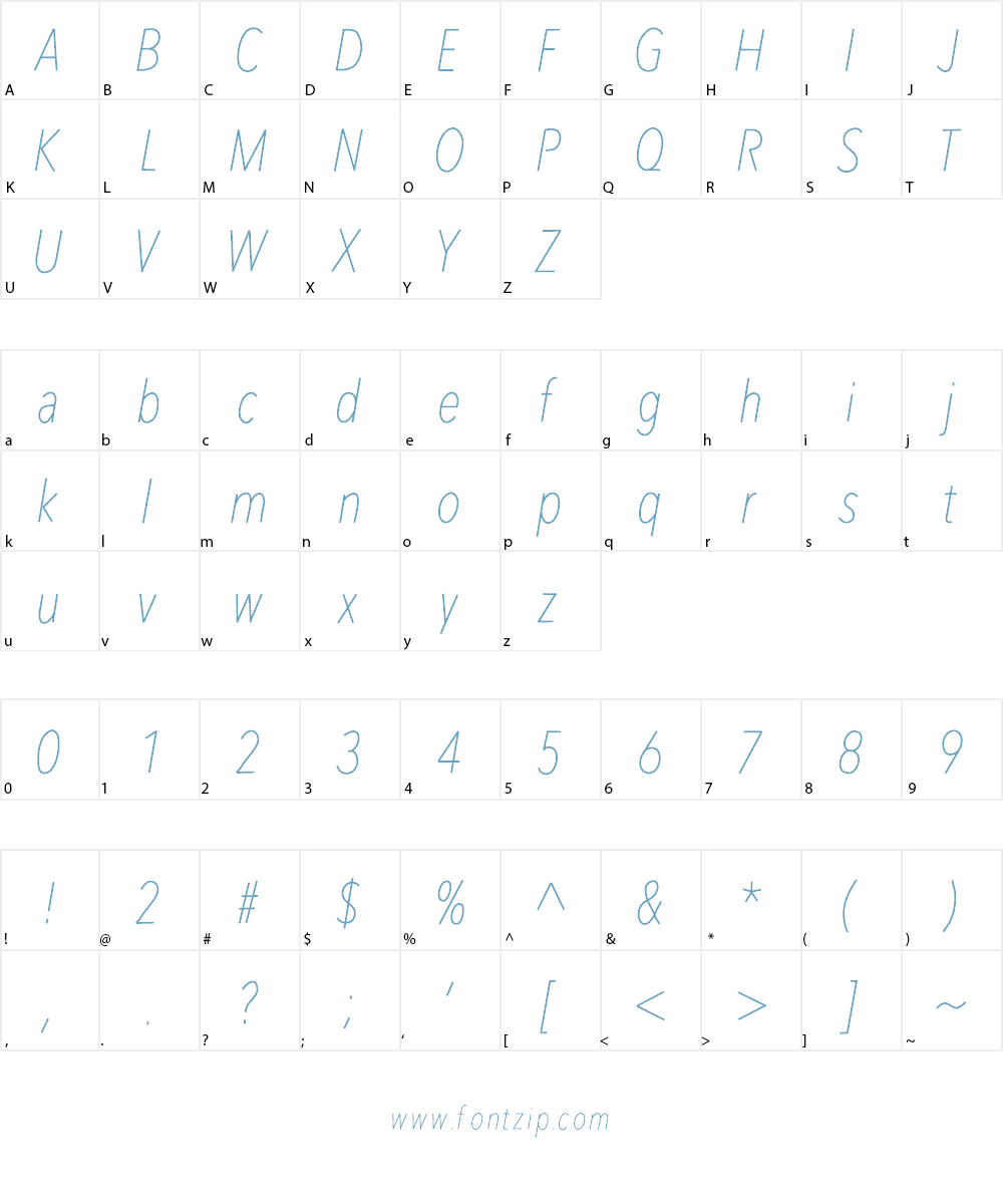 RedWood Font Character