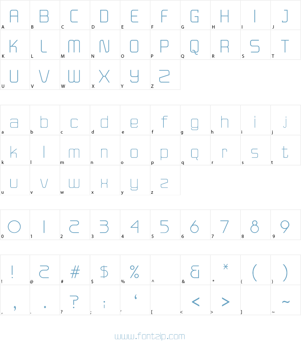 Versaniah_Medium Font Character