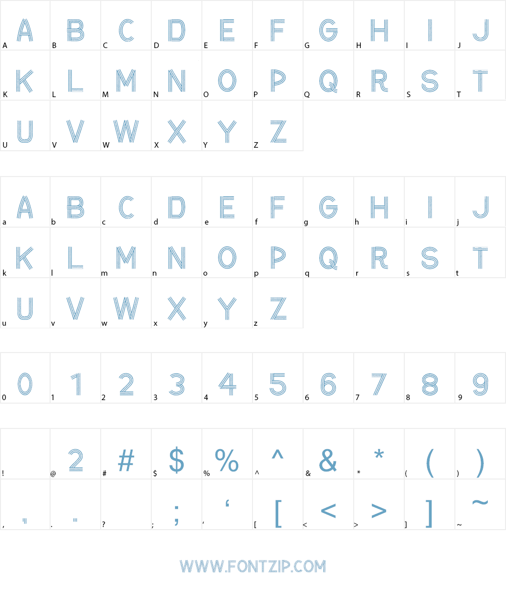 CF Ceinture Flechee Font Character