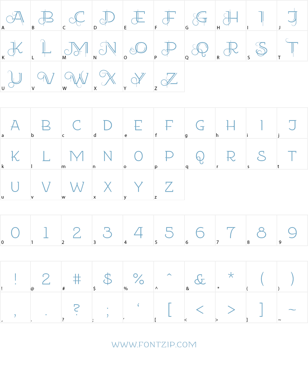 Etharnig Font Character