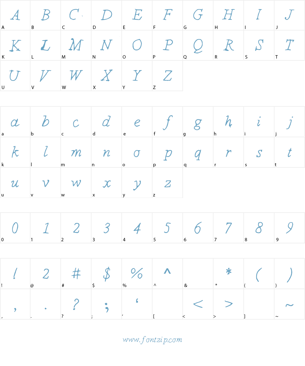 IYSJustTheOtherDay Font Character