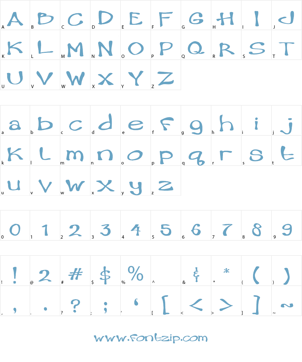 Hambone Font Character