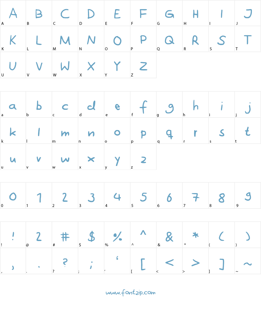 MeineHandschrift Font Character