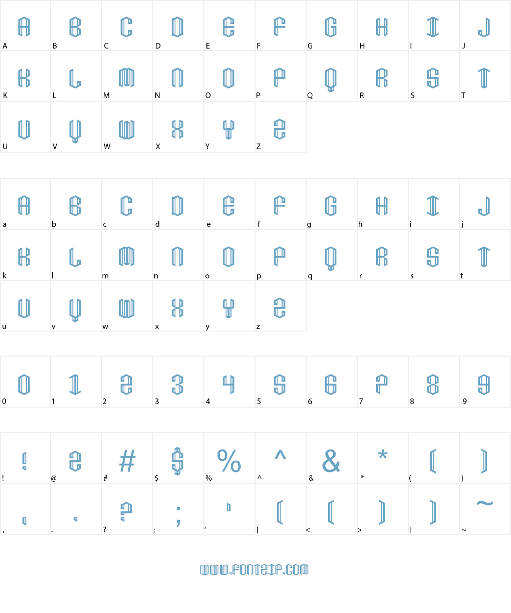 Diamante Font Character