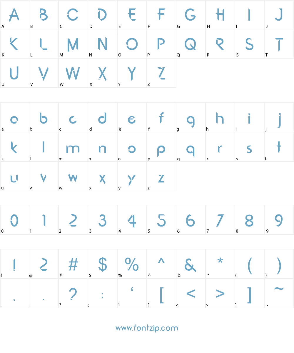 Cyberfunk Font Character