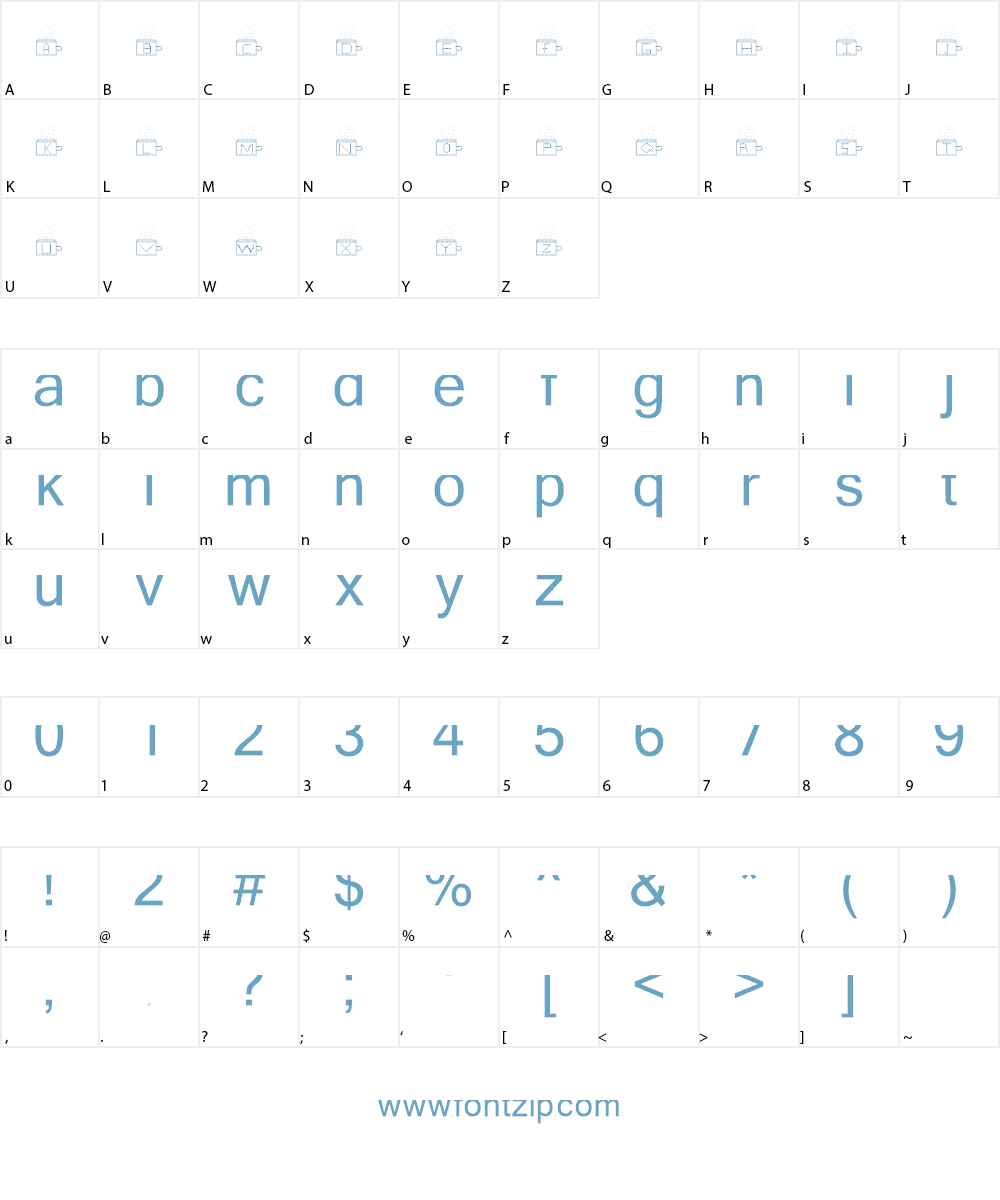 BritainTea Font Character