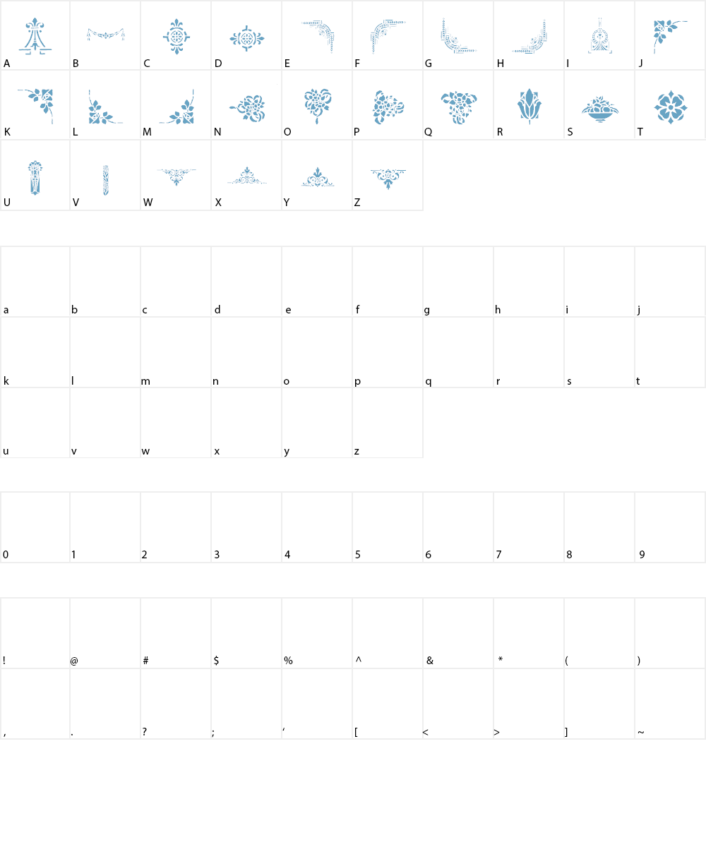 lpstencil2 Font Character