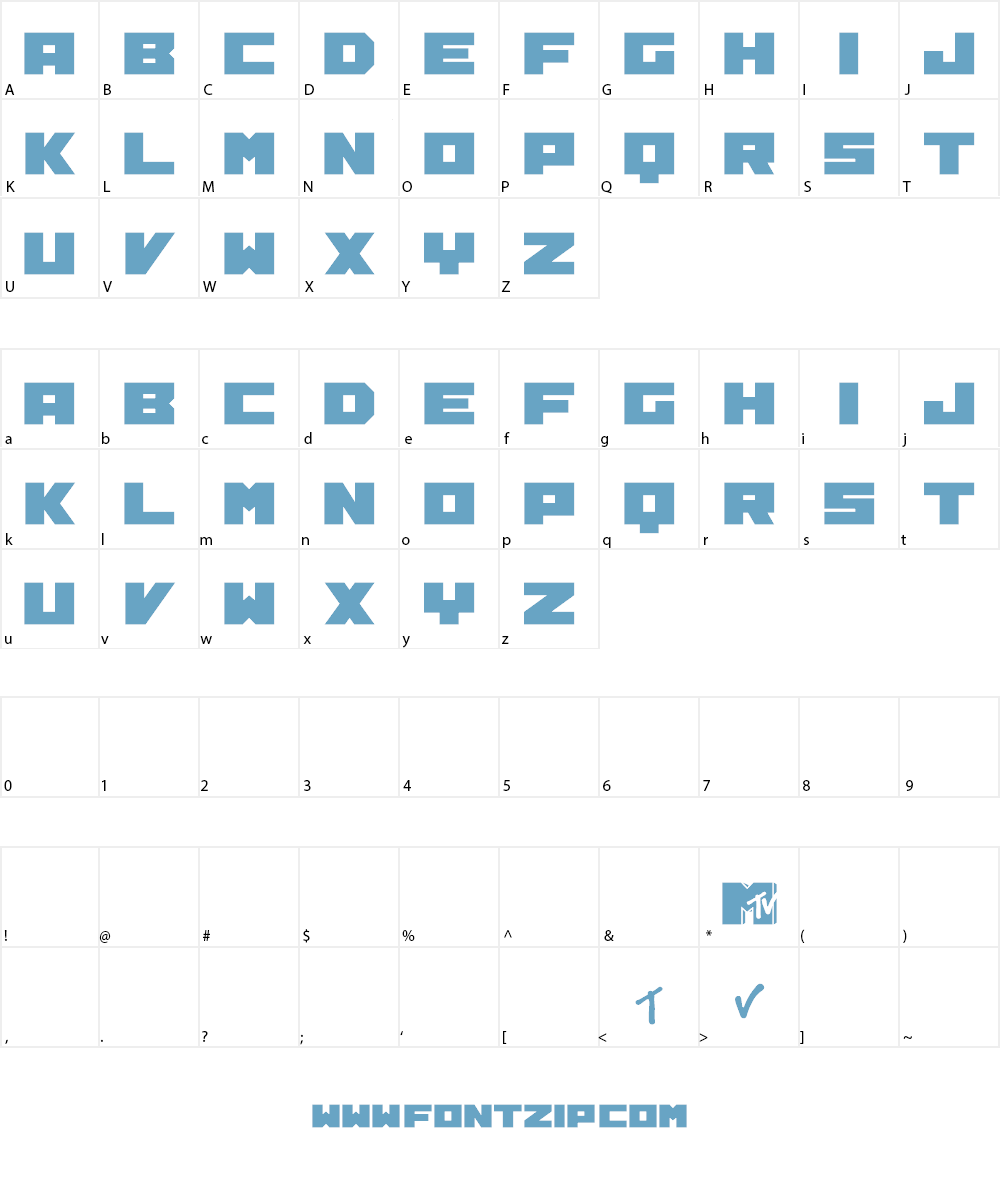 MTV Font Character