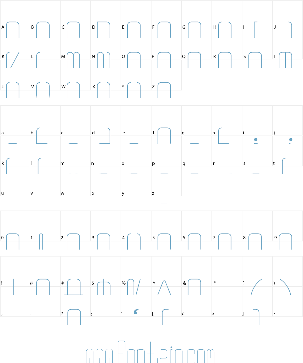 Rangy Font Character