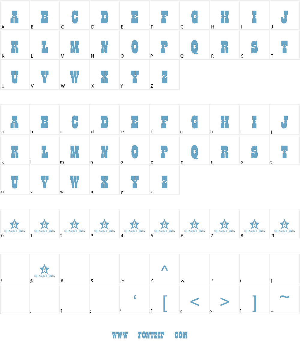 COLT FONT Font Character