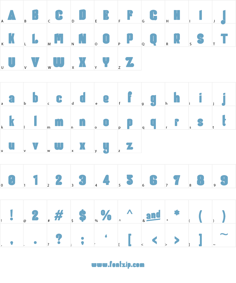 Retro Crustacean Display Font Character