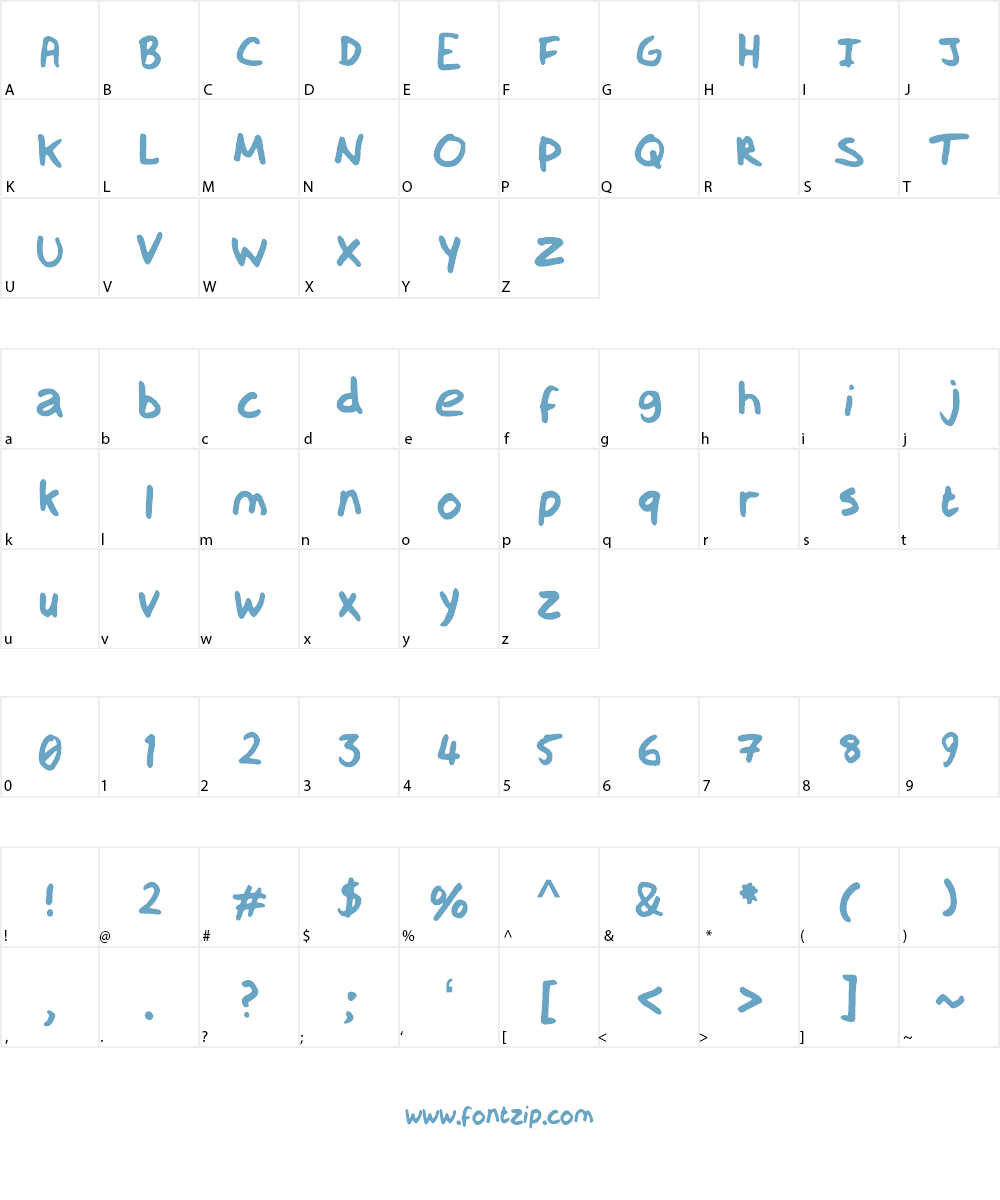 Hand Of GameDevDan Font Character