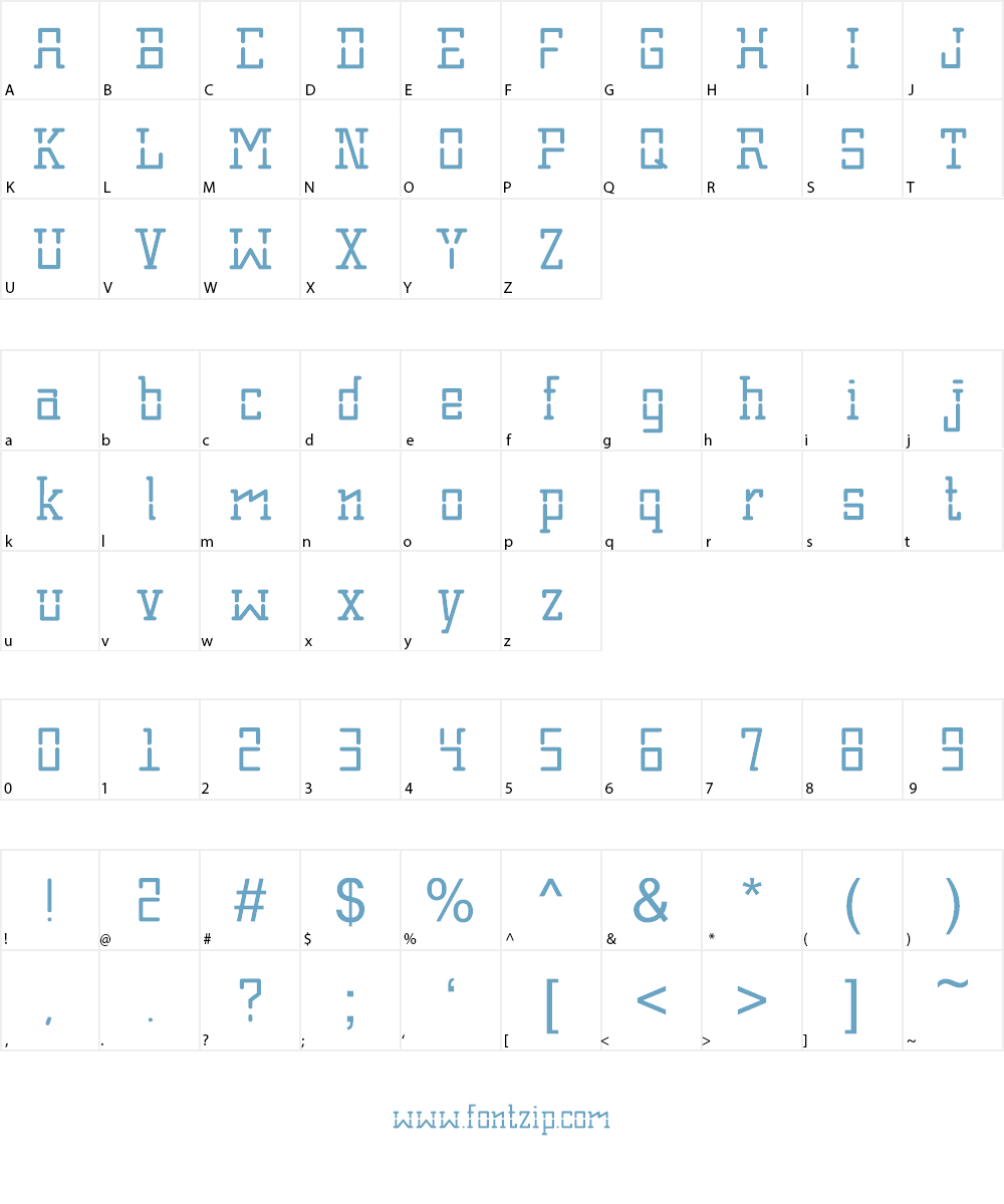 Strike Font Character