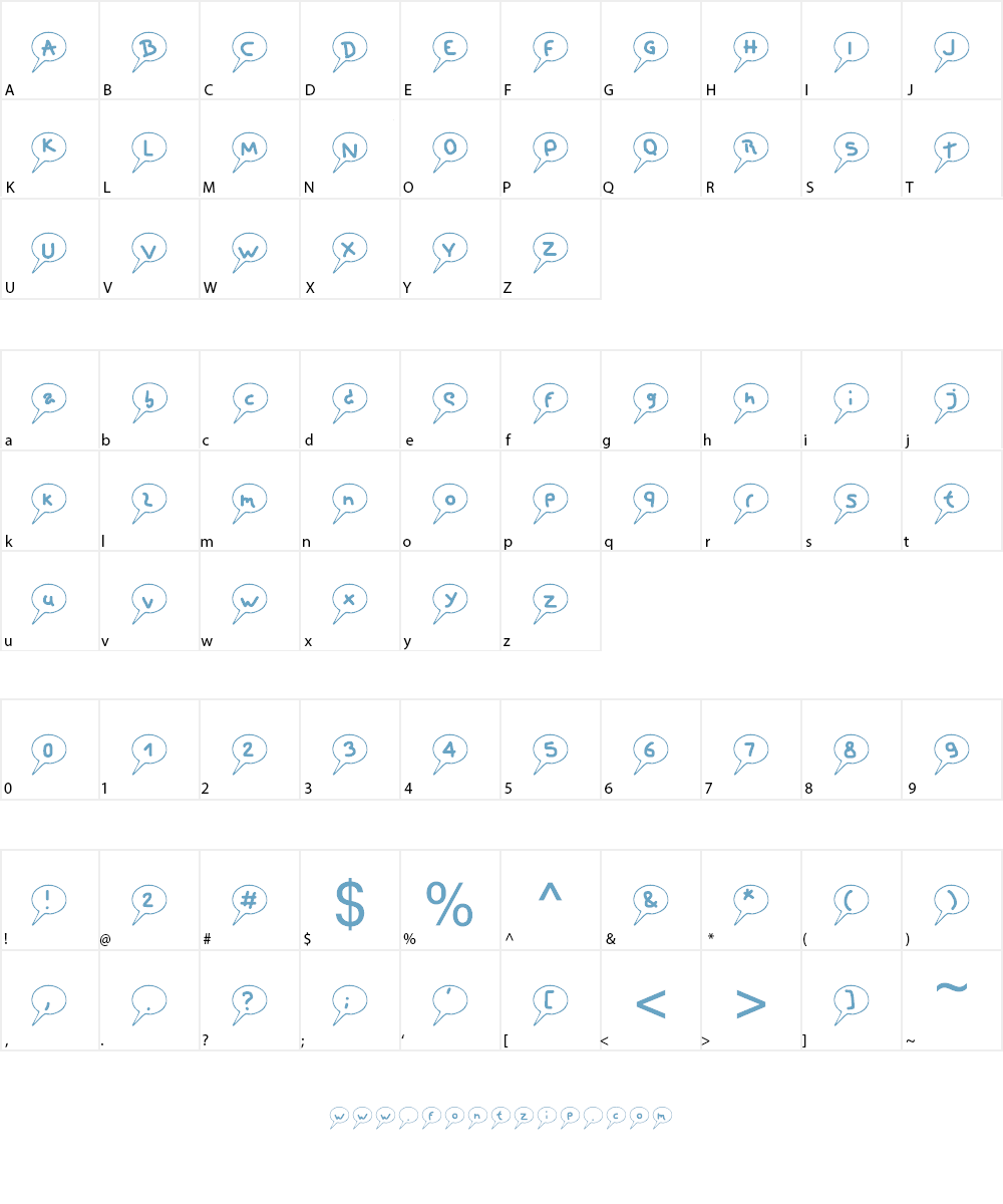 comic Font Character