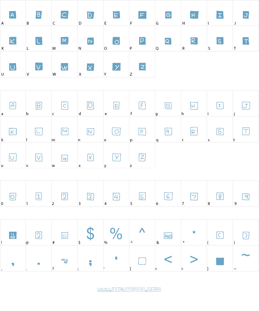 Blockway Font Character
