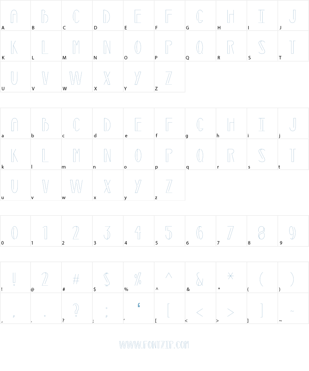 Squalor Font Character