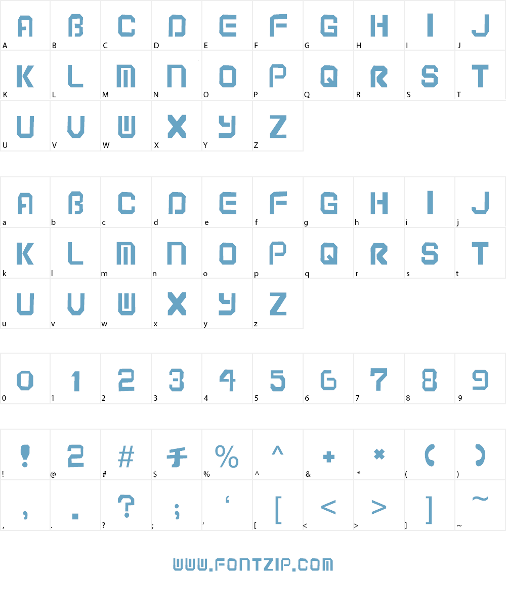 I Have Pretty Cool Party! Font Character