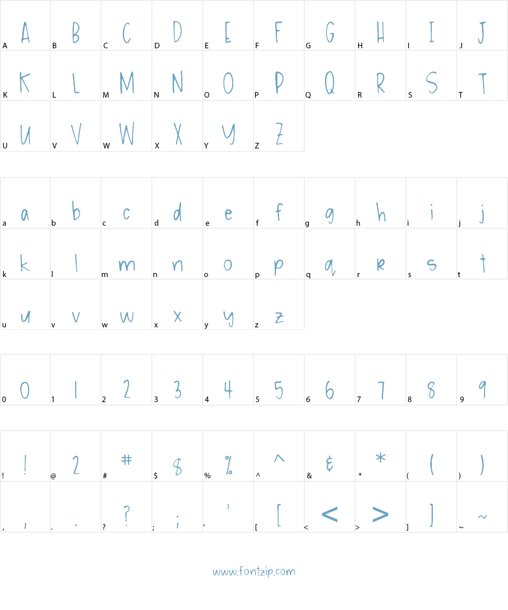 Messy Ink Pen Font Character