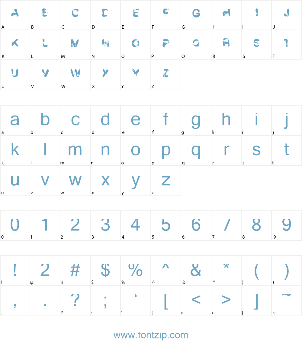 Smudge Demo Font Character