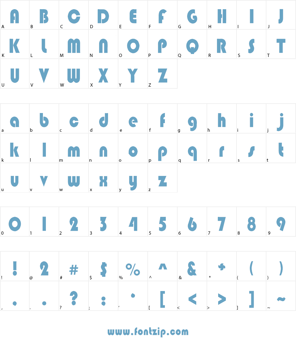 Biblioglyphs Font Character