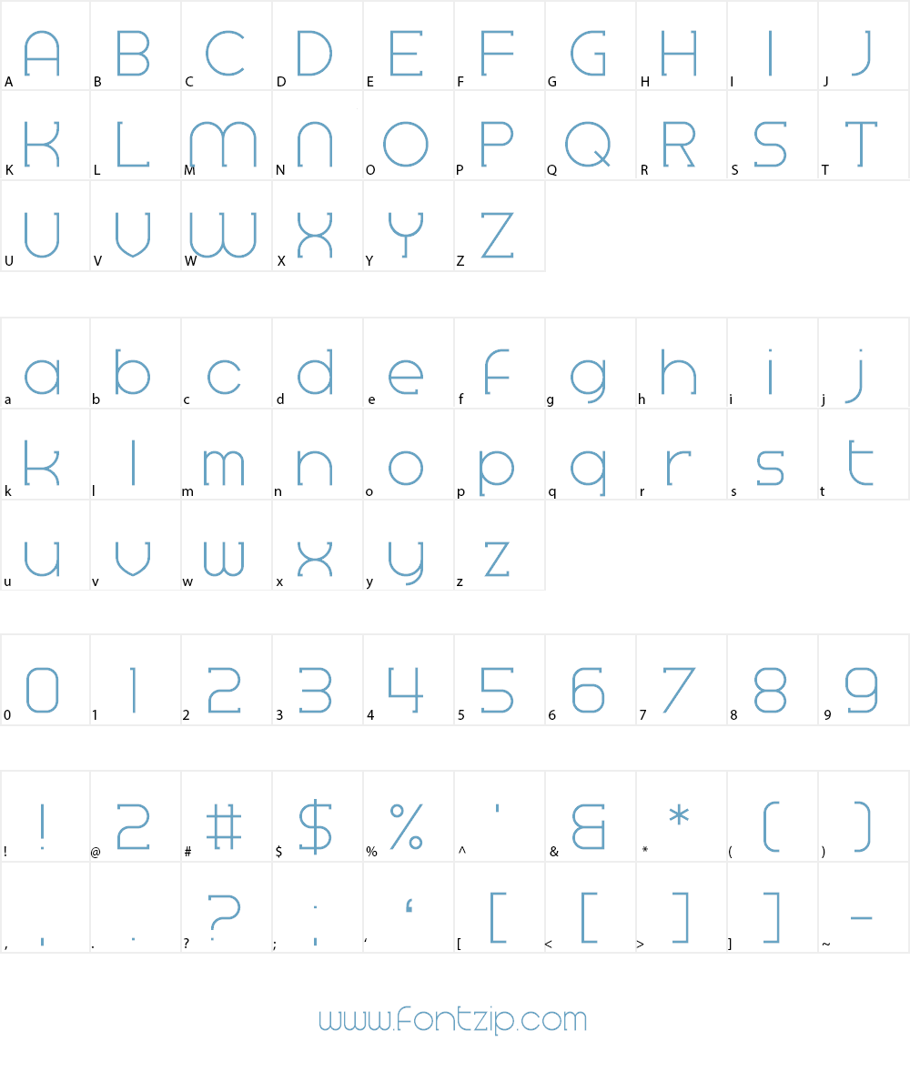 Wideboy Font Character