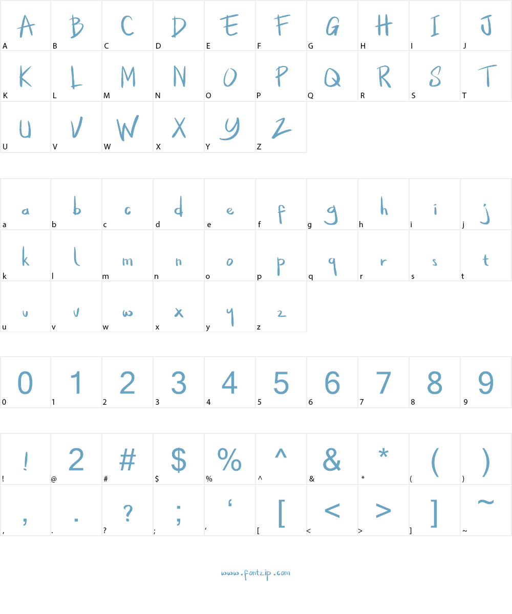 Little Jack Font Character