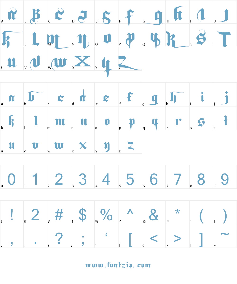 symphonic Font Character