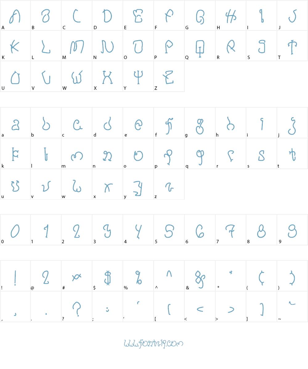 Aksara Font Character