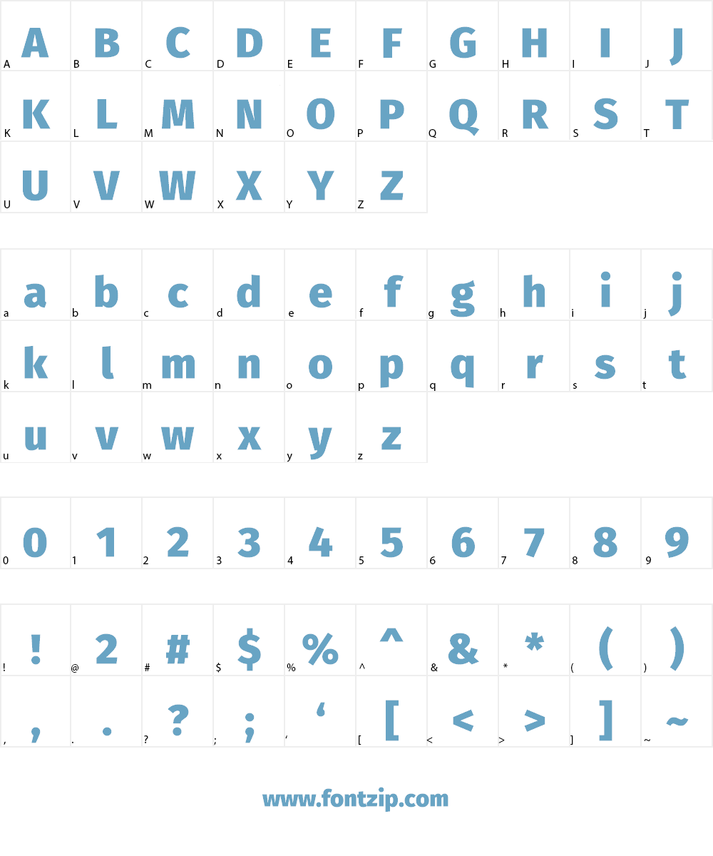 Fira Sans Font Character