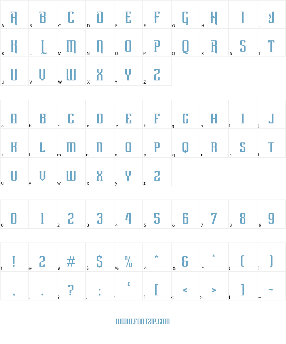 Rebute Font Character