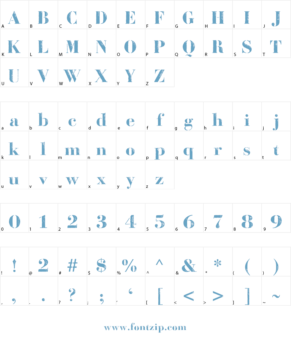 Bodoni Fragile Font Character
