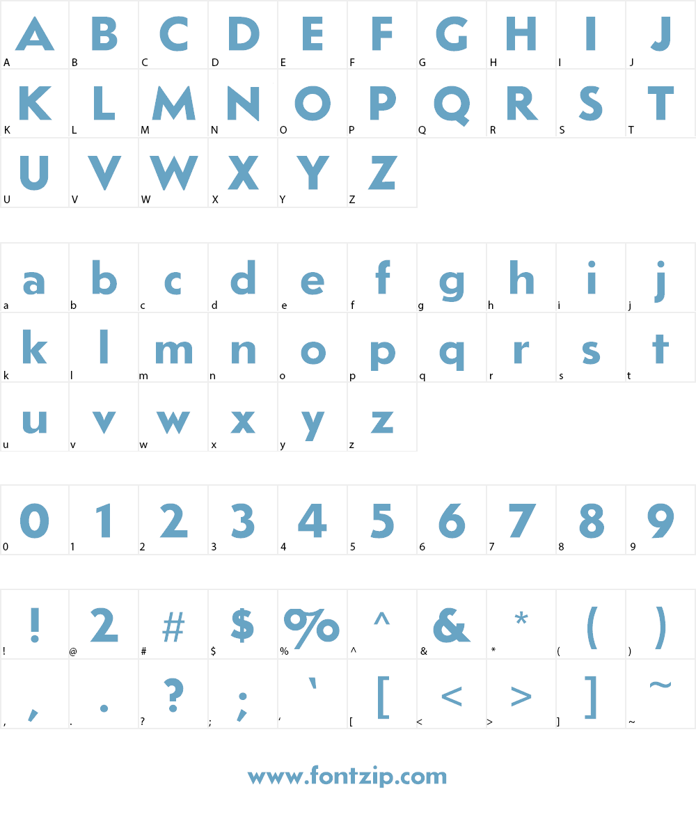 LudlowTempo Font Character
