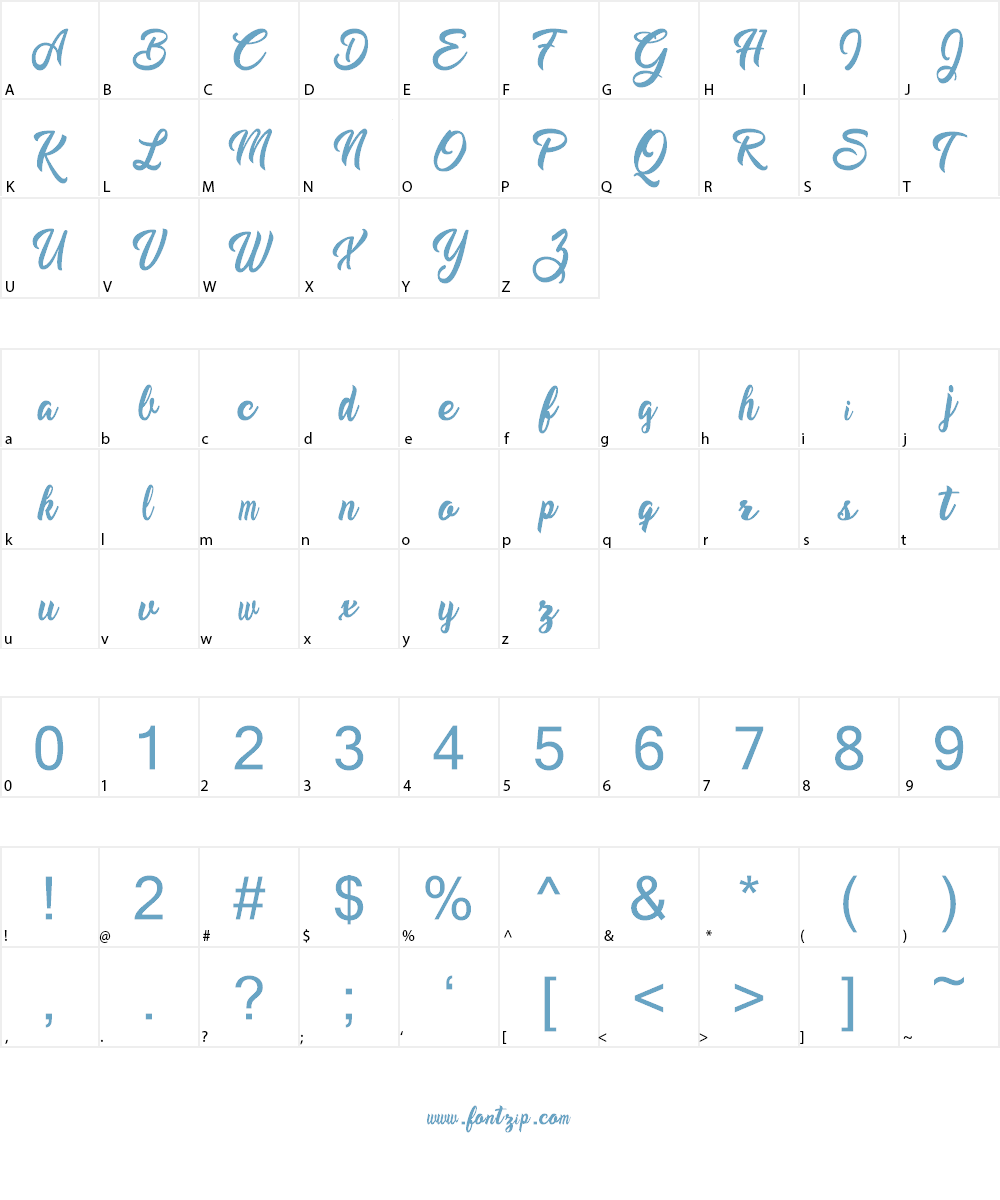 Danilla Font Character