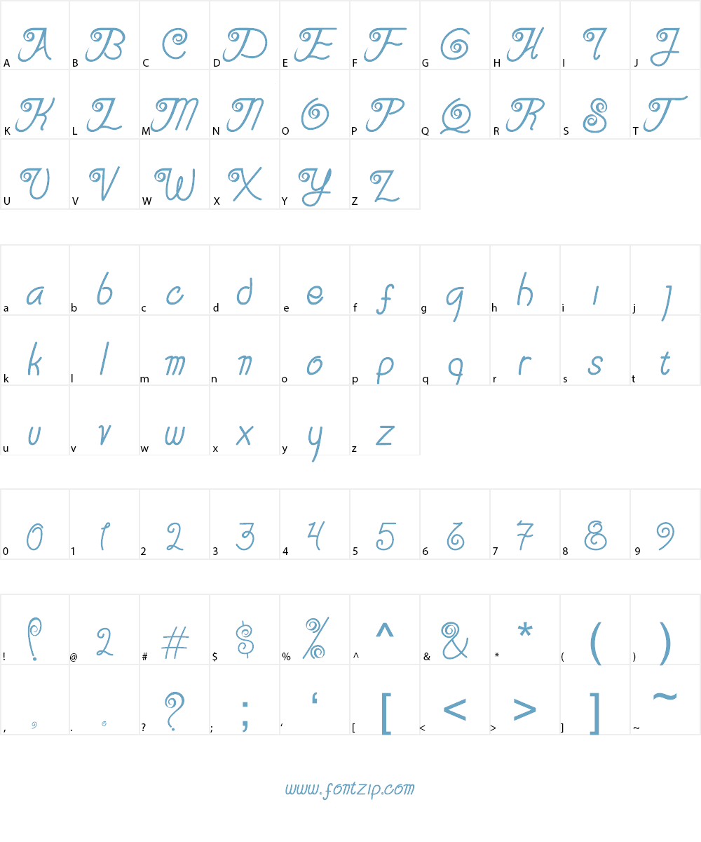 Serasa Font Character