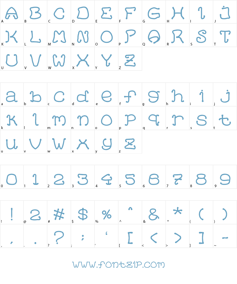 Fun Fontabenka Font Character