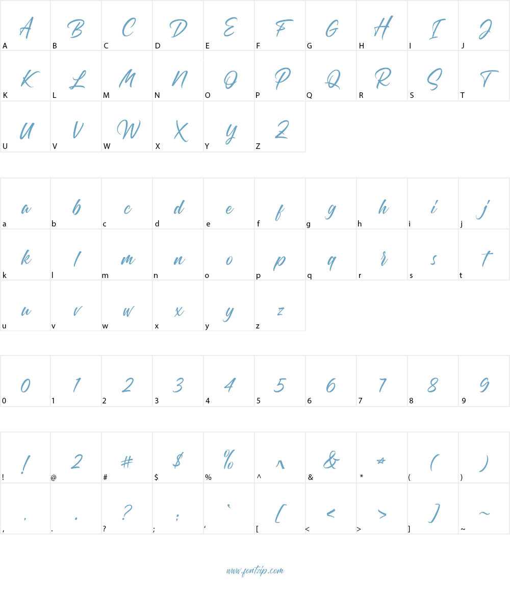 Carrington Font Character