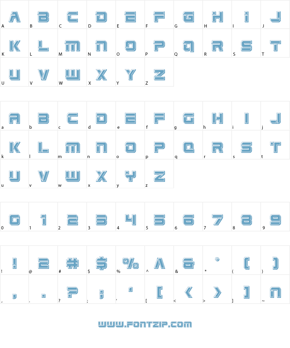 Edge Racer Font Character