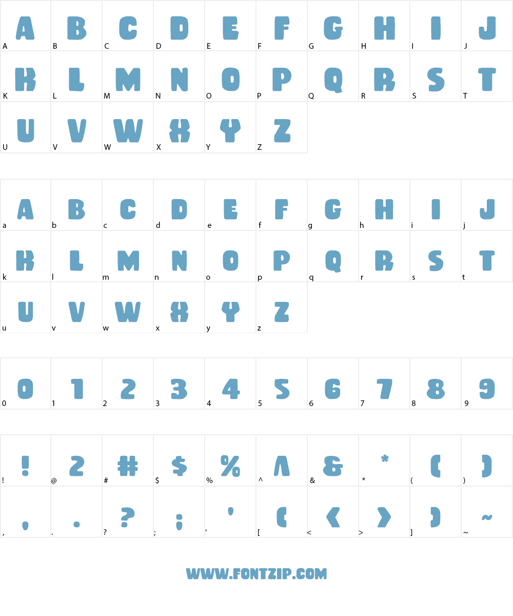 Rubber Boy Font Character