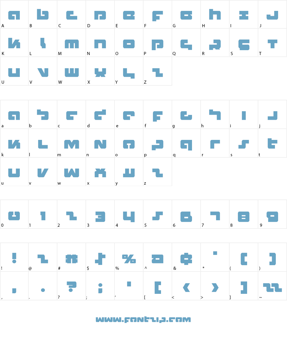 Boomstick Font Character