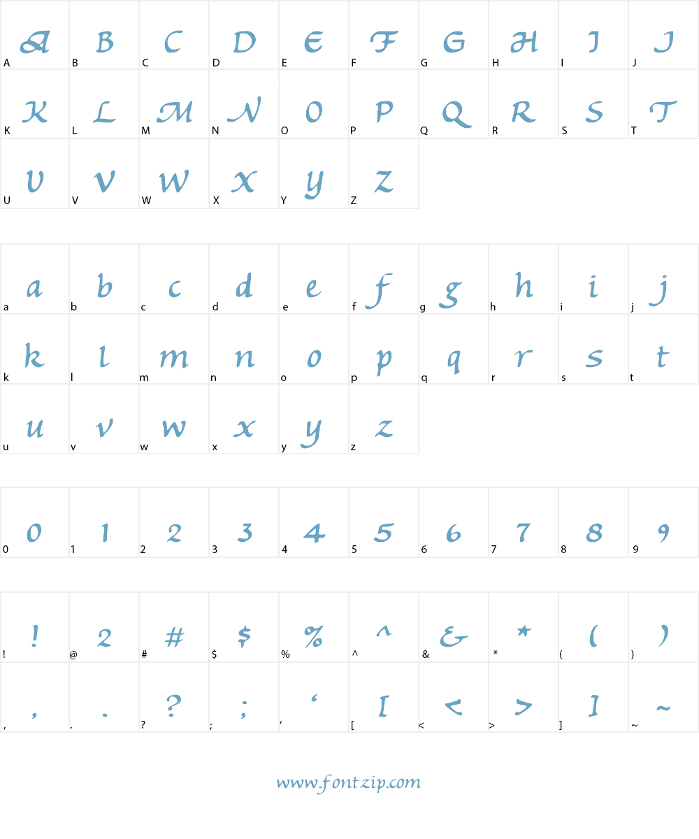 Michaelmas Font Character