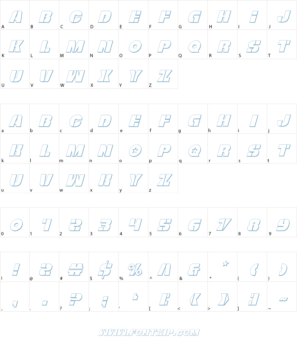 Freedom Fighter Font Character