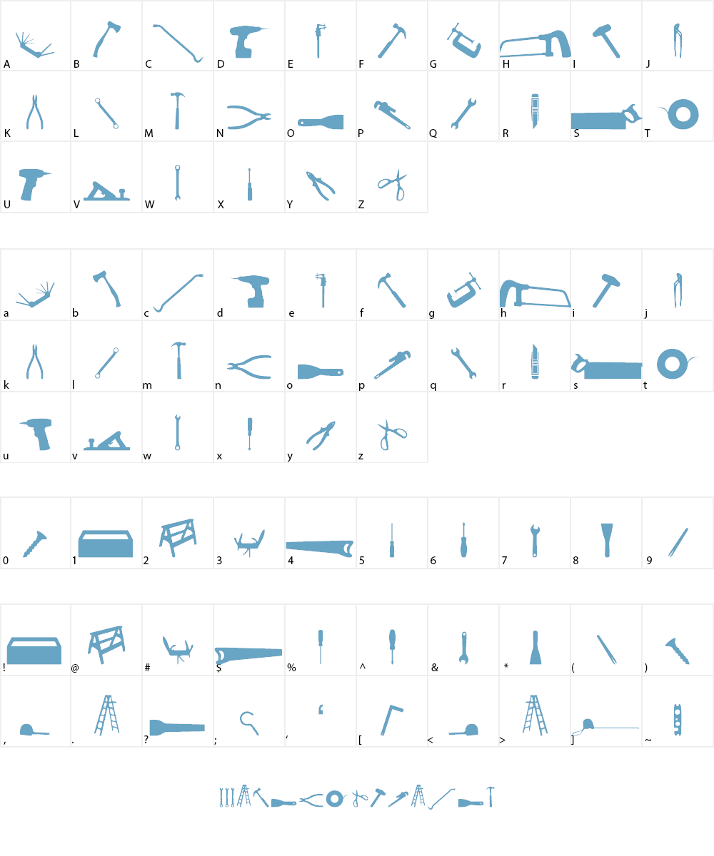Tool Font Character