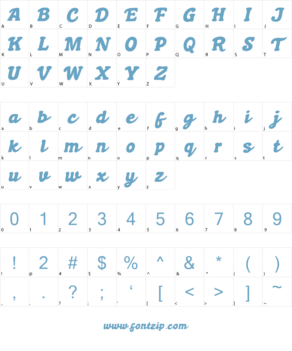 Boldywolf Font Character